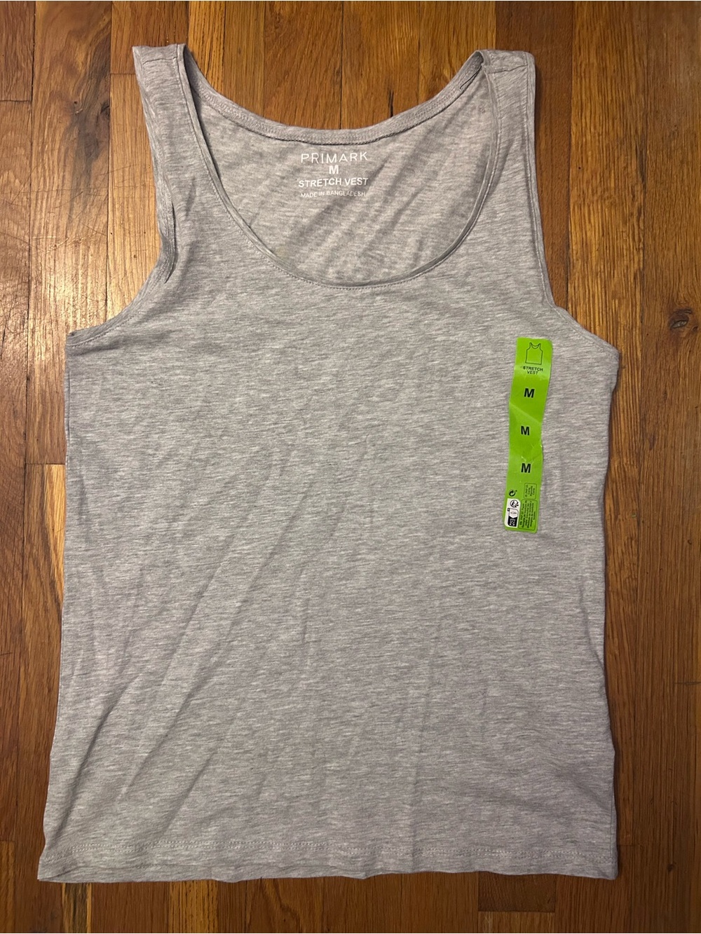 Primark Women's Light Grey Stretch Tank Top